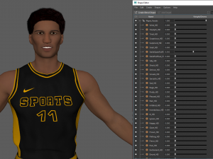 basketball player black player 02 3D Model