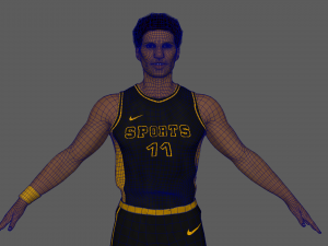 basketball player black player 02 3D Model