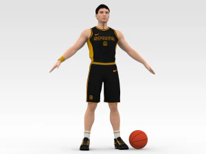 basketball player black player 03 3D Model