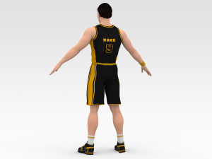 basketball player black player 03 3D Model