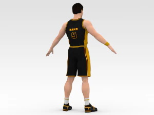 basketball player black player 03 3D Model