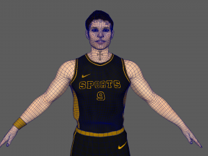 basketball player black player 03 3D Model