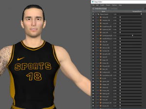 basketball player black player 04 3D Model