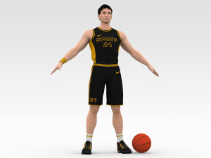 basketball player black player 05 3D Model