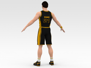 basketball player black player 05 3D Model