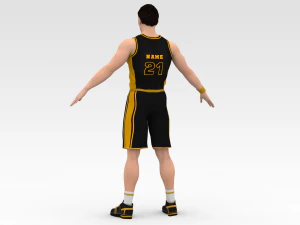 basketball player black player 05 3D Model