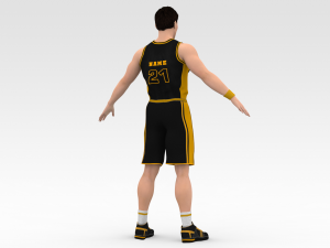 basketball player black player 05 3D Model