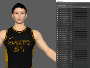 basketball player black player 05 3D Model