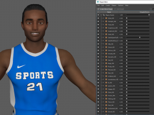 basketball player blue player 02 3D Model