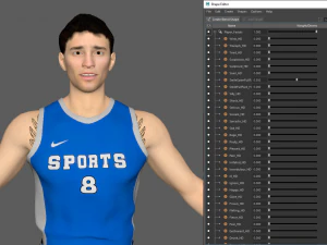 basketball player blue player 05 3D Model