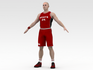 basketball player red player 01 3D Модель