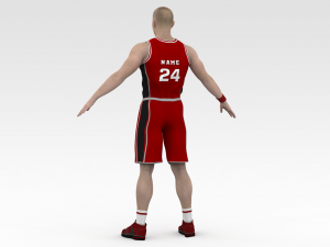 basketball player red player 01 3D Модель