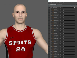 basketball player red player 01 3D Model