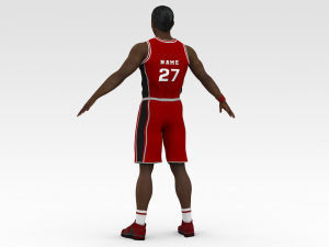 basketball player red player 02 Model 3D