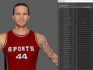 basketball player red player 03 3D Model