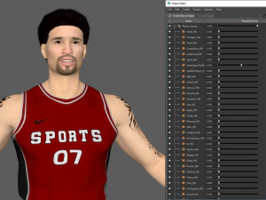 basketball player red player 04 3D Model