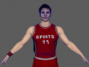 basketball player red player 05 3D Модель