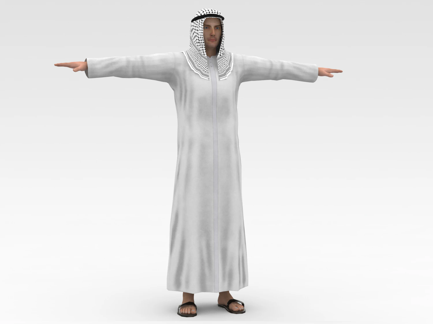 Arab Male 3D Model .c4d .max .obj .3ds .fbx .stl .blend 