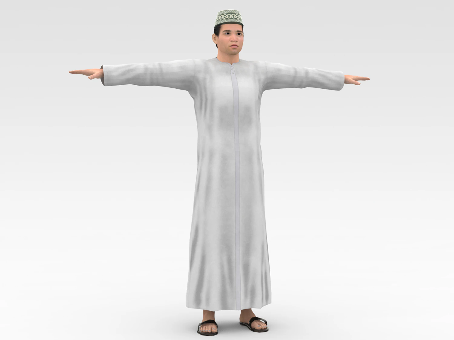 Maschio arabo Modello 3D .c4d .max .obj .3ds .fbx .stl .blend 