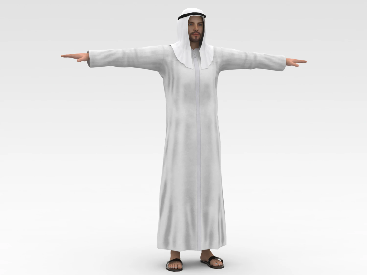 Arab Male 3D Model .c4d .max .obj .3ds .fbx .stl .blend 