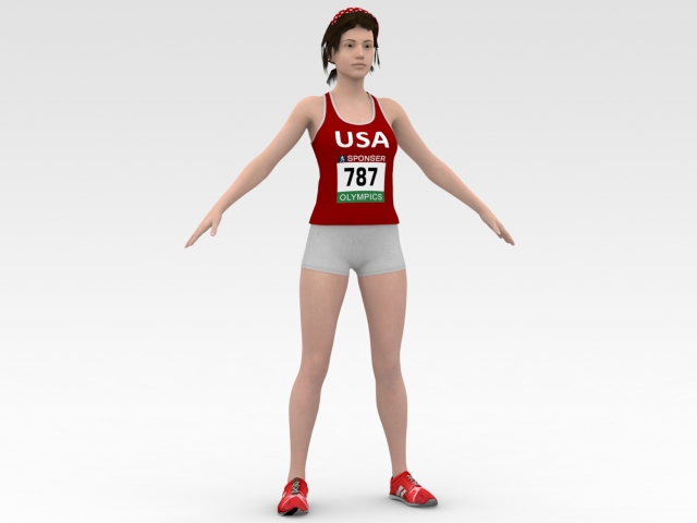Athlete Runner Modelo 3D .c4d .max .obj .3ds .fbx .stl .blend 