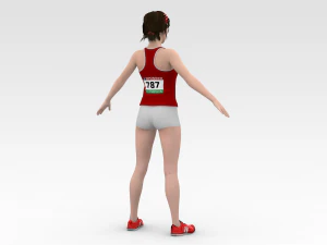 运动员赛跑 3D 模型