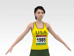 एथलीट धावक 3D मॉडल