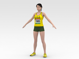 Athlete Runner 3D Model
