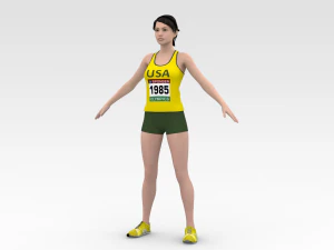 एथलीट धावक 3D मॉडल