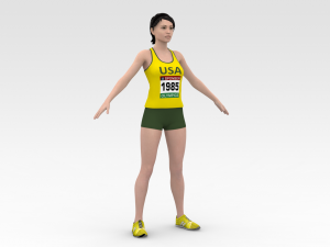 Athlete Runner 3D Model