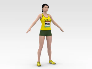 एथलीट धावक 3D मॉडल