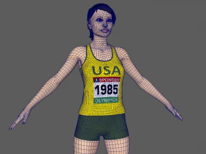 एथलीट धावक 3D मॉडल