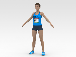 Athlete Runner 3D Модель