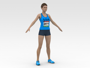 Athlete Runner 3D Модель