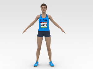 Athlete Runner 3D Модель