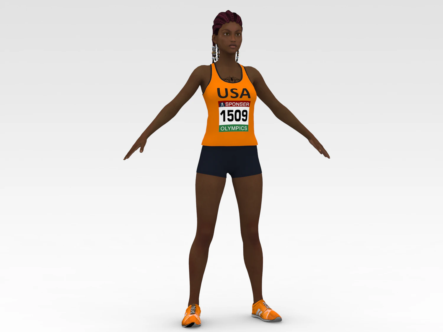 corredor atleta Modelo 3D .c4d .max .obj .3ds .fbx .stl .blend