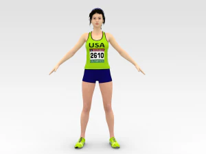 선수 주자 3D 모델