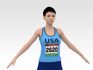 Athlete Runner 3D Model