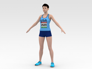 Athlete Runner 3D Model