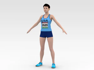 Athlete Runner 3D Model