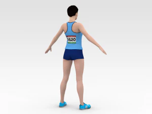 Athlete Runner 3D Model