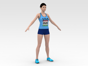 Athlete Runner 3D Model