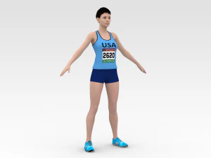 Athlete Runner 3D Model