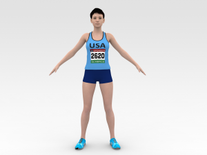 Athlete Runner 3D Model