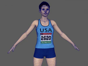 Athlete Runner 3D Model