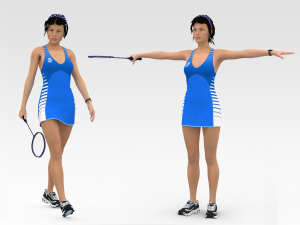 Badminton Player Modelo 3D