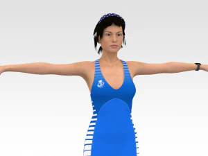 バドミントン選手 3Dモデル