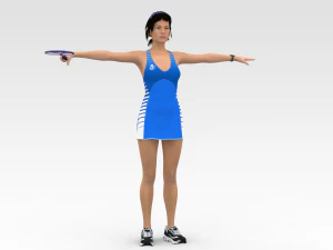 バドミントン選手 3Dモデル