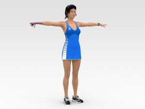 Badminton Player Modello 3D