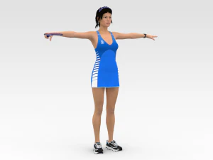 バドミントン選手 3Dモデル